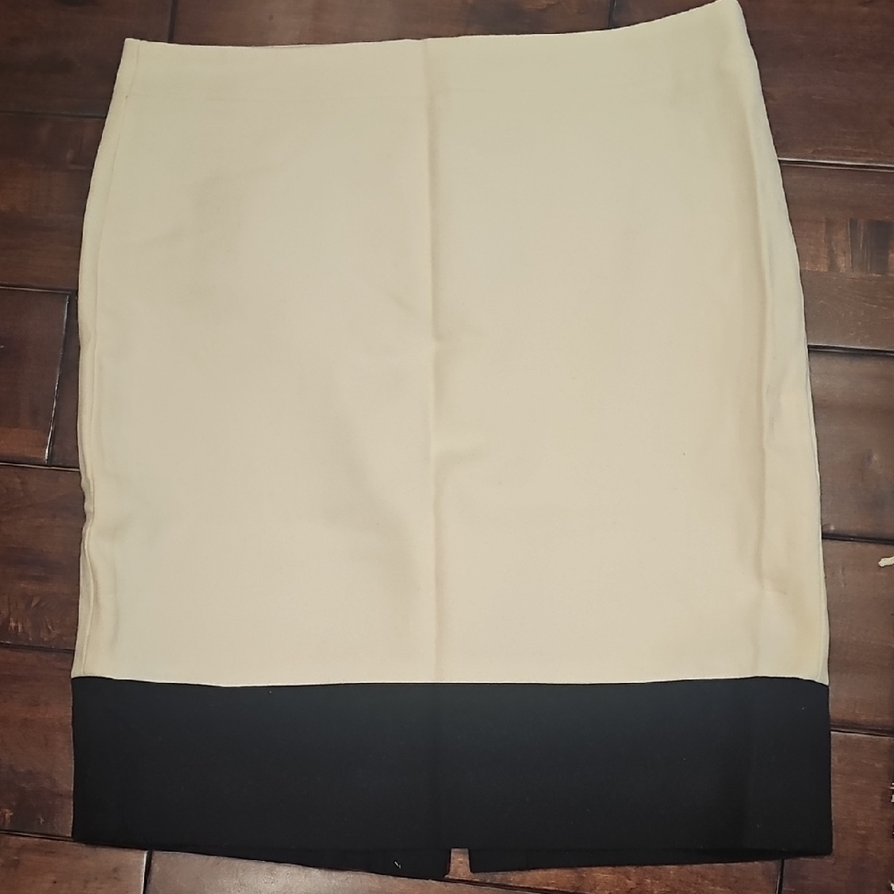 JCrew Pencil Skirt Cream/Black  12